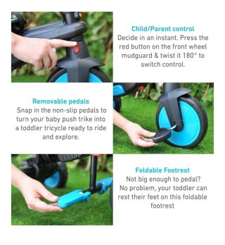 Triciclo Plegable Smartrike 300 Azul