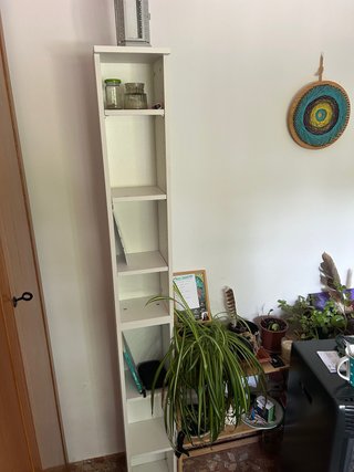 Estantería blanca libros/discos