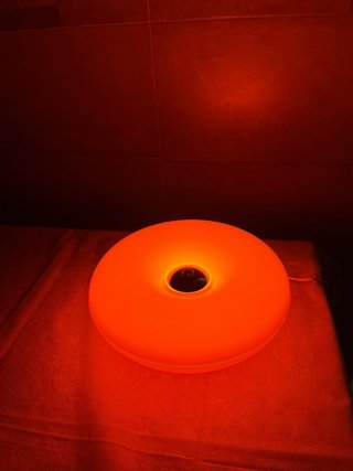 Lampada Donut Ciambella Stile Bauhaus Arancione