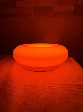 Lampada Donut Ciambella Stile Bauhaus Arancione