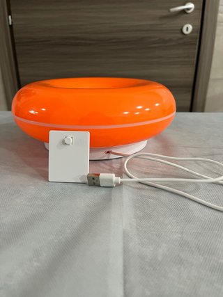 Lampada Donut Ciambella Stile Bauhaus Arancione