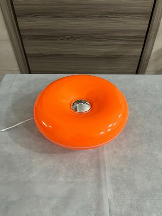 Lampada Donut Ciambella Stile Bauhaus Arancione