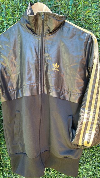 Chaqueta Adidas Vintage Negra y Dorada