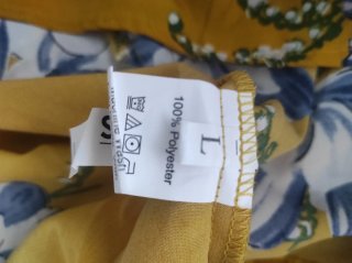 Vestido midi floral amarillo