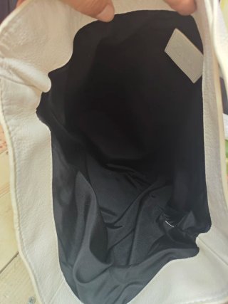 Bolso hobo Piel Blanco Zara