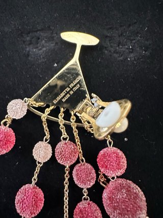 Pendiente Elisabetta Franchi Cóctel Rojo y Rosa