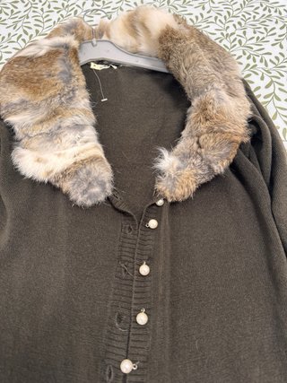 Chaqueta punto S cuello conejo extraíble