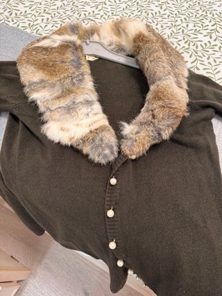 Chaqueta punto S cuello conejo extraíble