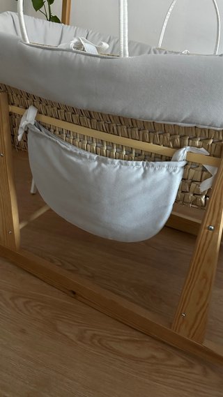 Cuna Moisés Mimbre y Madera