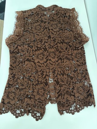 Top Qipao Encaje Marrón Nuevo