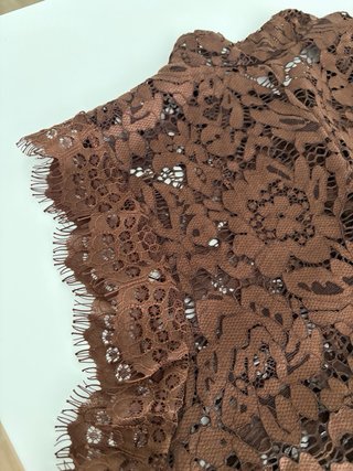 Top Qipao Encaje Marrón Nuevo