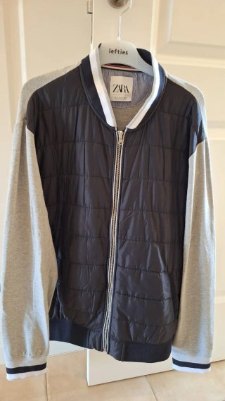 Chaqueta Zara Azul Marino y Gris Talla XL