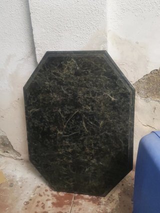 Tavolo da gioco ottagonale in marmo verde scuro 70 kg