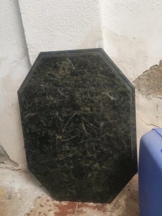 Tavolo da gioco ottagonale in marmo verde scuro 70 kg