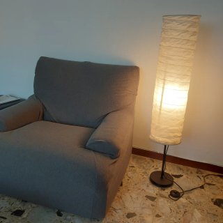 Lampadario Sospeso in Carta Bianco più lampada