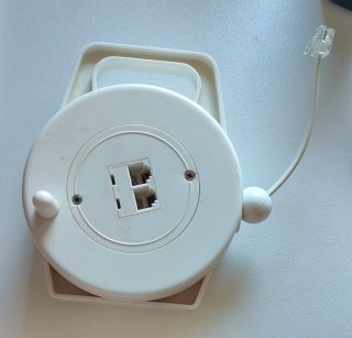 Alargador cable teléfono enrollable 7 mt
