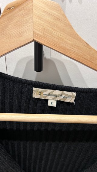 Vestido Negro Manga Larga Talla S
