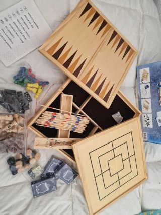 Juego de mesa multijuegos de madera