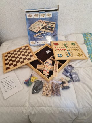 Juego de mesa multijuegos de madera