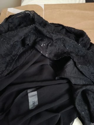 Top Asimétrico Lentejuelas Zara Talla L