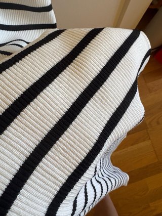 Vestido de punto midi rayas