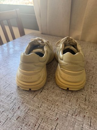 Zapatillas Gucci chunky de cuero blanco