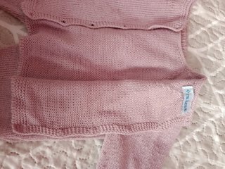 Conjunto tejido niña rosa