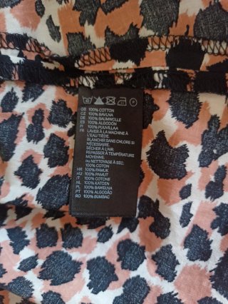 Vestito halterneck cotone fantasia animalier