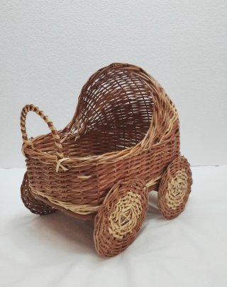 Carrito mimbre 33x34x24 cm