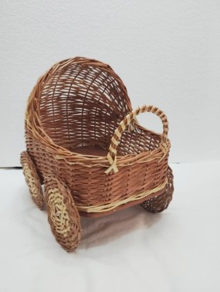 Carrito mimbre 33x34x24 cm