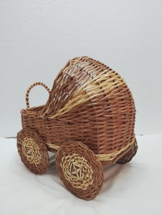 Carrito mimbre 33x34x24 cm