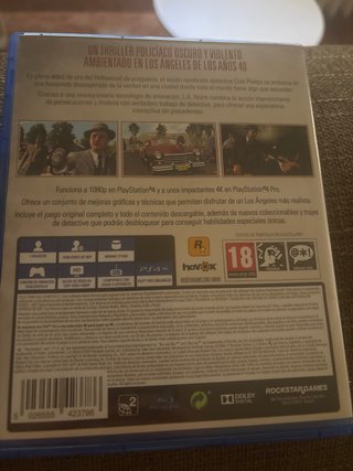 Juego PS4 L.A. Noire Rockstar Games