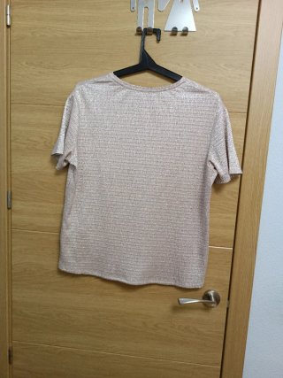 Jersey Pimkie plateado talla M/L manga corta