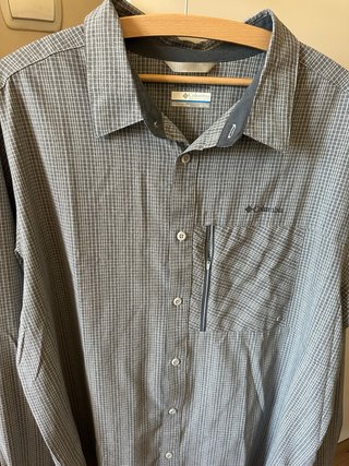 Camisa Columbia XL/46/56 Cuadros Gris