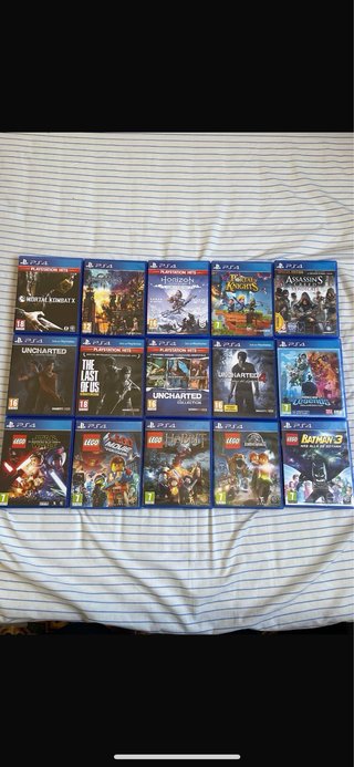 Lote 15 Juegos PS4: MortalKombat, Uncharted, Lego.