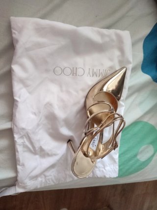 Zapatos Jimmy Choo Dorados Talla 36