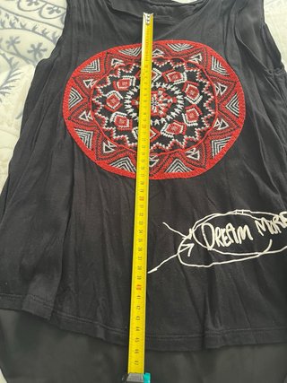 Camiseta Desigual Negra con Estampado Mandala
