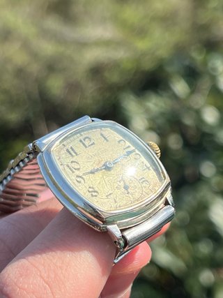 Hamilton Cushion Case 14Kt White Gold Filled