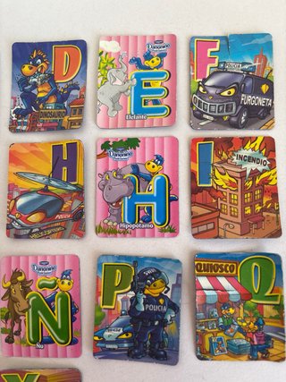 14 Imanes Infantiles Letras 4cm didácticos
