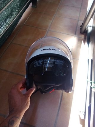 Casco de moto blanco Jiekai