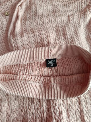 Conjunto de punto rosa para bebé