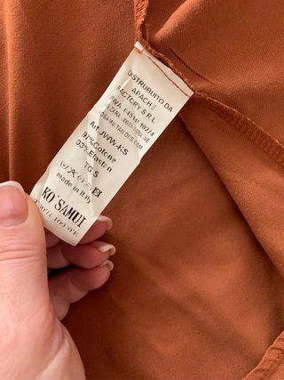 Camicia donna marrone con scritte