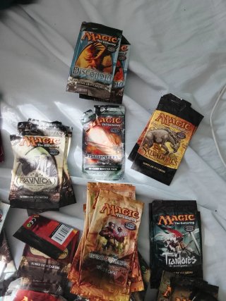 126 Sobres Vacíos Magic + Deck Revised 57 Cartas