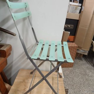 Silla plegable metal y plástico