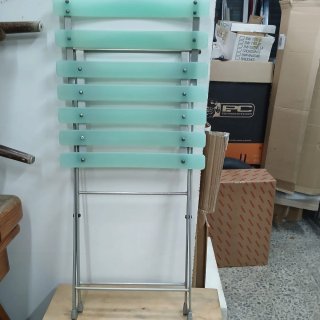 Silla plegable metal y plástico