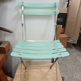 Silla plegable metal y plástico