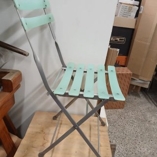 Silla plegable metal y plástico