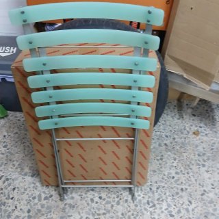 Silla plegable metal y plástico