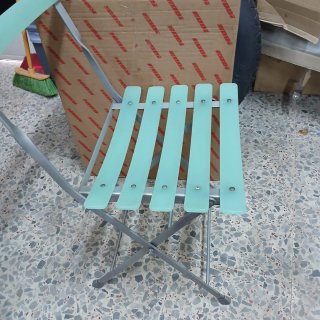 Silla plegable metal y plástico