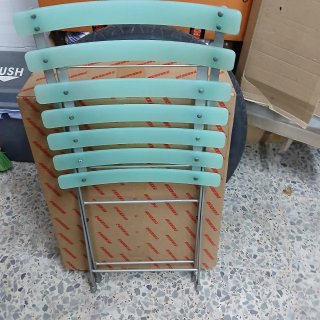Silla plegable metal y plástico